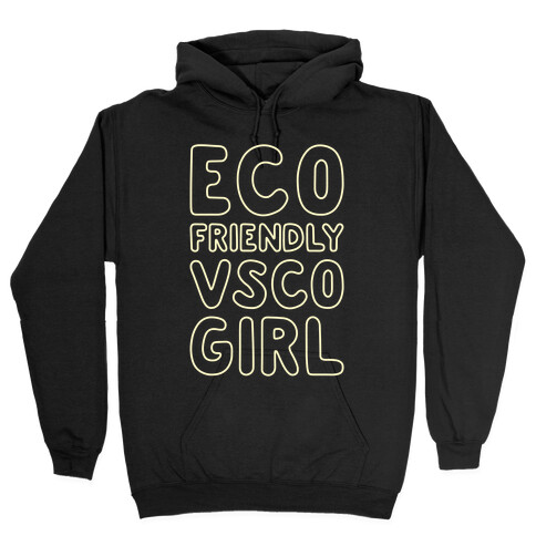 Eco Friendly VSCO Girl White Print Hooded Sweatshirt