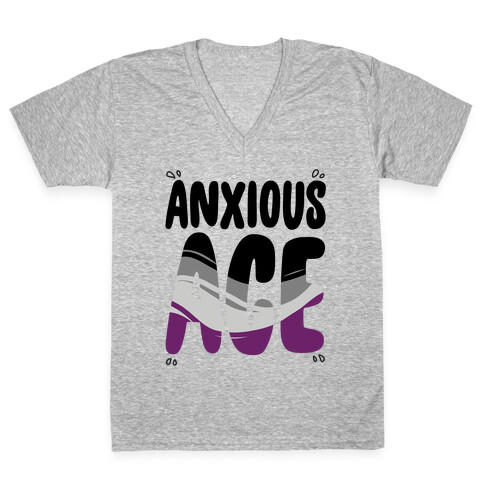 Anxious Ace V-Neck Tee Shirt