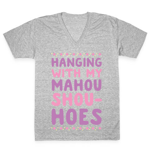 Hanging With My Mahou Shou-hoes V-Neck Tee Shirt