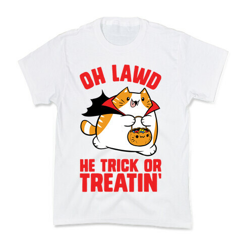 Oh Lawd He Trick Or Treatin' Kids T-Shirt