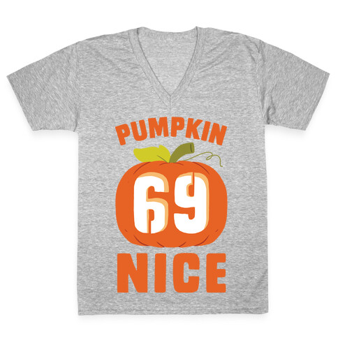 Pumpkin Nice V-Neck Tee Shirt