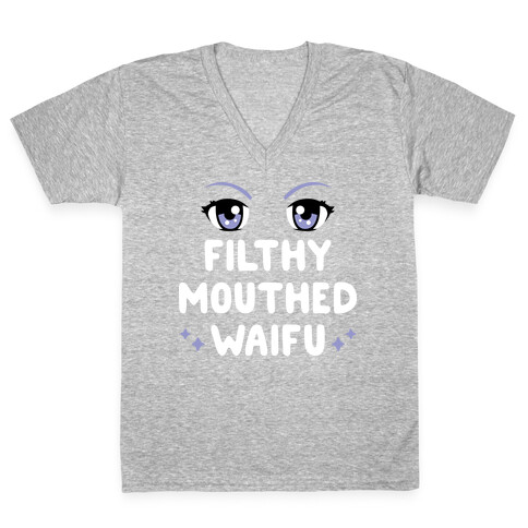 Filthy Mouthed Waifu V-Neck Tee Shirt