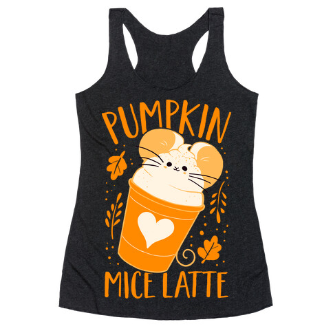 Pumpkin Mice Latte Racerback Tank Top