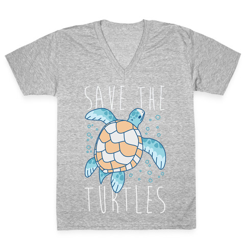 Save the Turtles V-Neck Tee Shirt