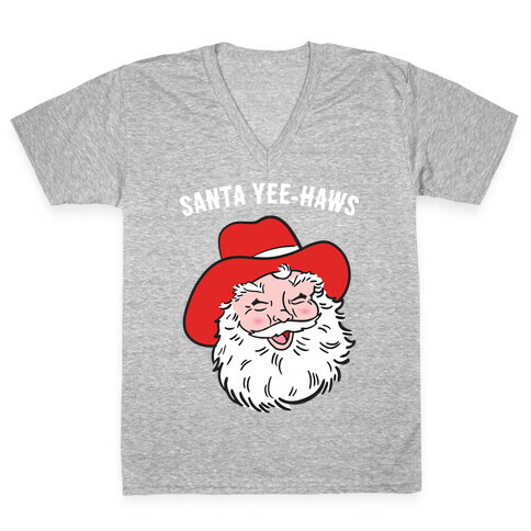 Santa Yee-Haws Claus V-Neck Tee Shirt