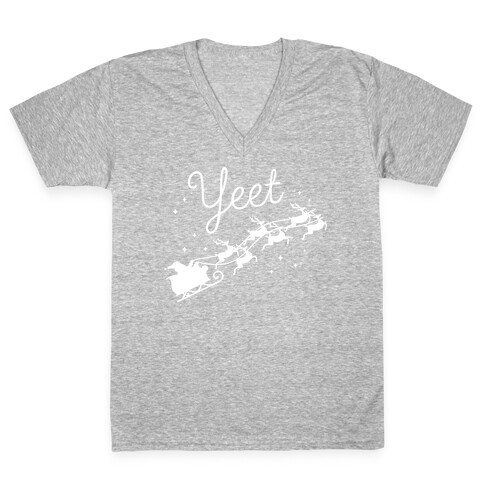 Yeet Santa Sleigh V-Neck Tee Shirt