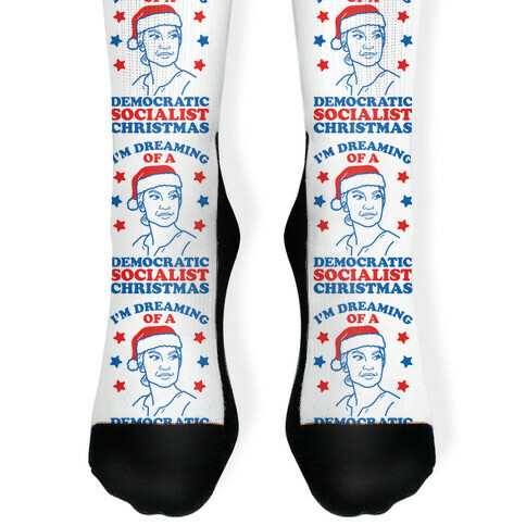 I'm Dreaming of a Democratic Socialist Christmas AOC Sock