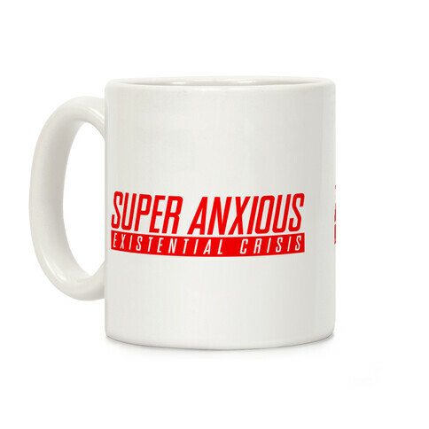 Super Anxious Existential Crisis SNES Parody Coffee Mug