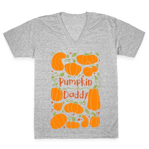 Pumpkin Daddy V-Neck Tee Shirt