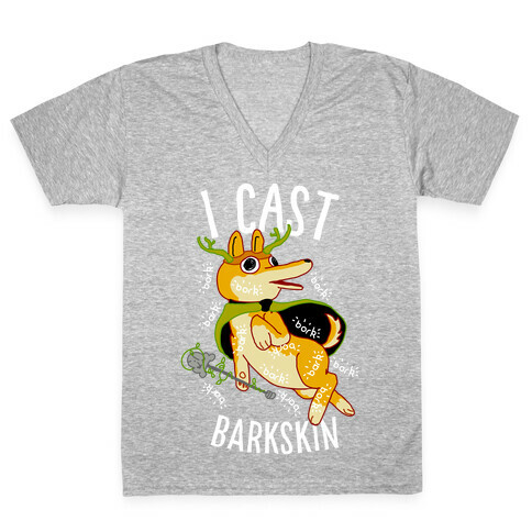 I Cast Barkskin V-Neck Tee Shirt