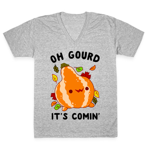 Oh Gourd It's Comin' V-Neck Tee Shirt