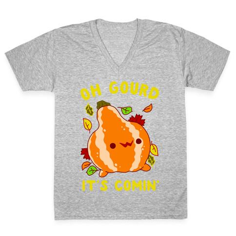 Oh Gourd It's Comin' V-Neck Tee Shirt