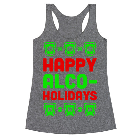 Happy Alco-Holidays Racerback Tank Top