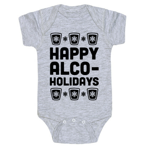 Happy Alco-Holidays Baby One-Piece