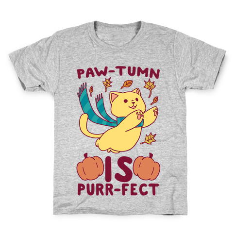 Paw-tumn is Purrfect Kids T-Shirt
