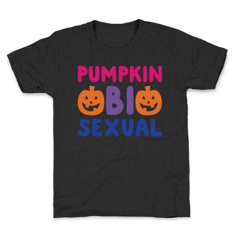 Pumpkin Bisexual White Print Kids T-Shirt
