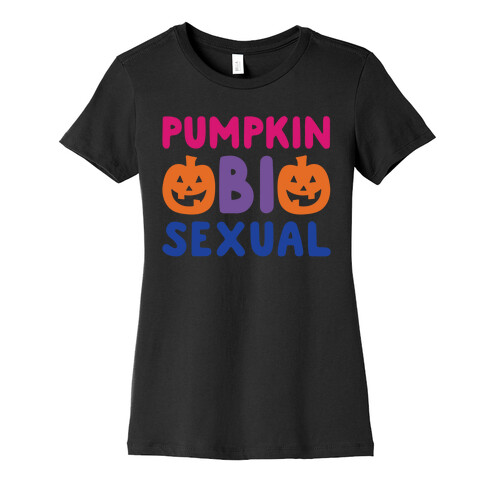 Pumpkin Bisexual White Print Womens T-Shirt