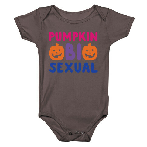 Pumpkin Bisexual White Print Baby One-Piece