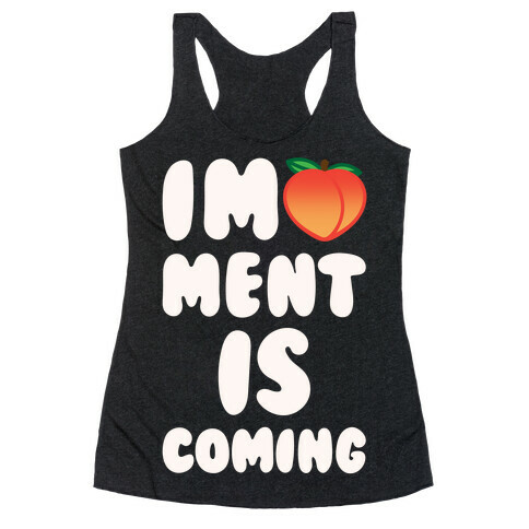 Impeachment Is Coming White Print Racerback Tank Top