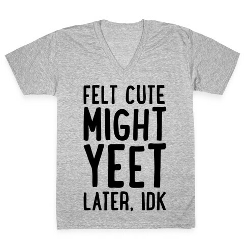 Felt Cute Might Yeet Later Idk  V-Neck Tee Shirt