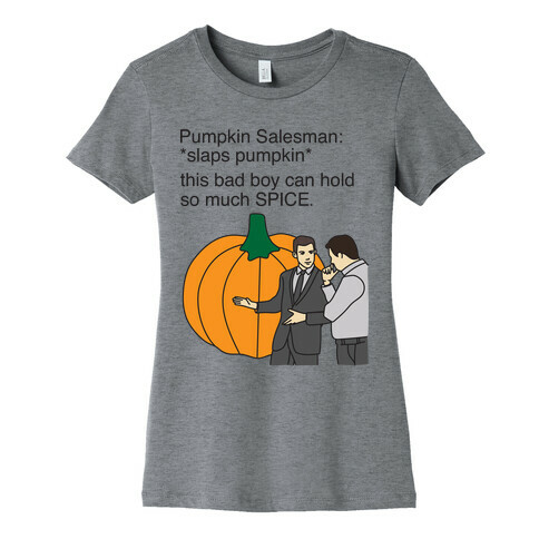 Pumpkin Salesman Womens T-Shirt
