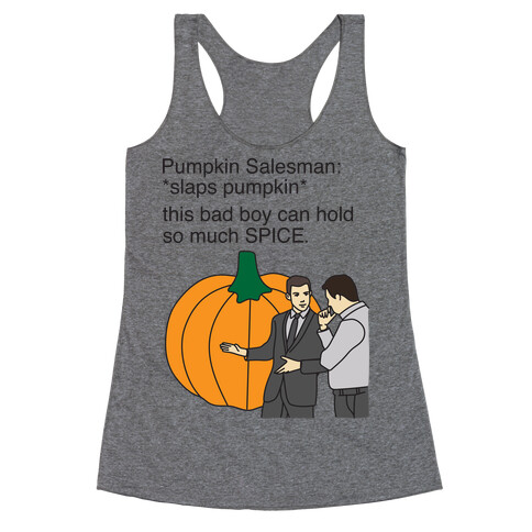 Pumpkin Salesman Racerback Tank Top