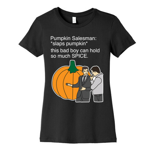 Pumpkin Salesman Womens T-Shirt