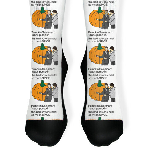 Pumpkin Salesman Sock