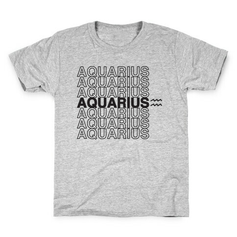 Aquarius - Zodiac Thank You Parody Kids T-Shirt