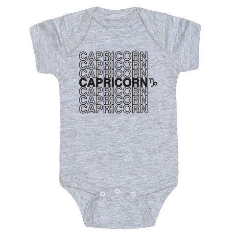 Capricorn - Zodiac Thank You Parody Baby One-Piece