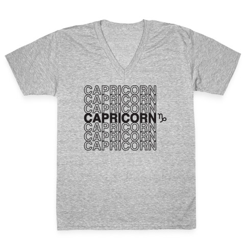 Capricorn - Zodiac Thank You Parody V-Neck Tee Shirt