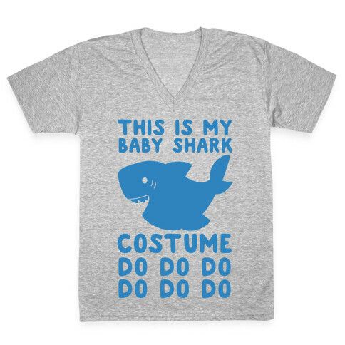 This is My Baby Shark Costume Do Do Do Do V-Neck Tee Shirt