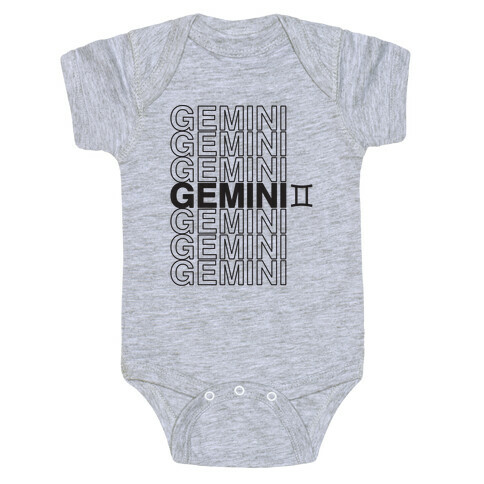 Gemini - Zodiac Thank You Parody Baby One-Piece