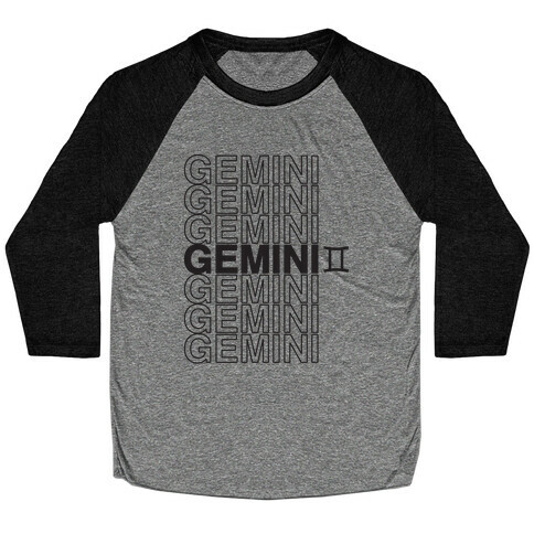 Gemini - Zodiac Thank You Parody Baseball Tee