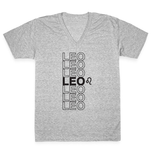 Leo - Zodiac Thank You Parody V-Neck Tee Shirt