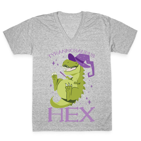 Tyrannosaurs Hex V-Neck Tee Shirt