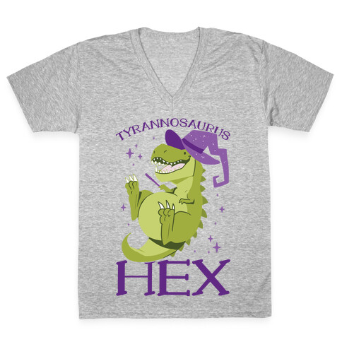 Tyrannosaurs Hex V-Neck Tee Shirt