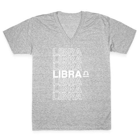 Libra - Zodiac Thank You Parody V-Neck Tee Shirt