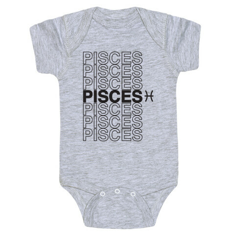 Pisces - Zodiac Thank You Parody Baby One-Piece