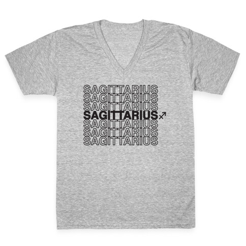 Sagittarius - Zodiac Thank You Parody V-Neck Tee Shirt