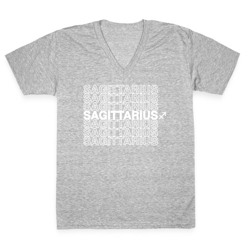 Sagittarius - Zodiac Thank You Parody V-Neck Tee Shirt