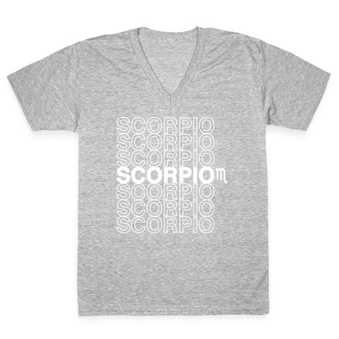 Scorpio - Zodiac Thank You Parody V-Neck Tee Shirt