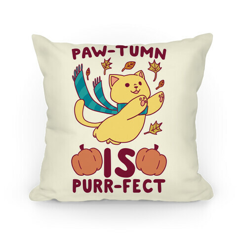 Paw-tumn is Purrfect Pillow