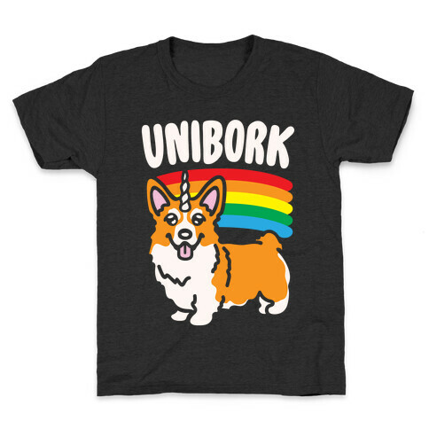 Unibork White Print Kids T-Shirt