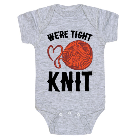 We're Tight Knit (Red Yarn) Pairs Shirt Baby One-Piece