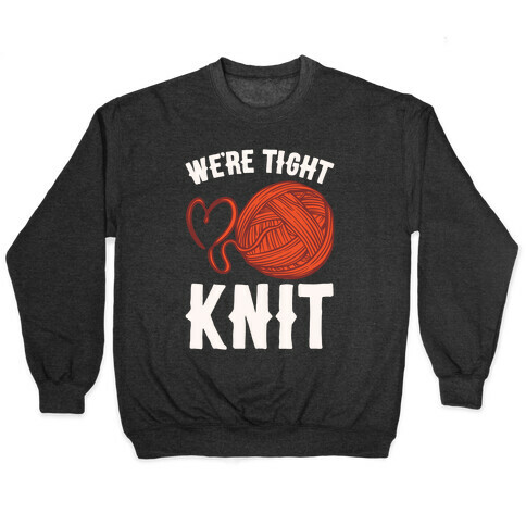 We're Tight Knit (Red Yarn) Pairs Shirt White Print Pullover