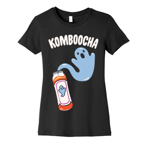 Komboocha Parody White Print Womens T-Shirt