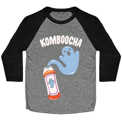 Komboocha Parody White Print Baseball Tee