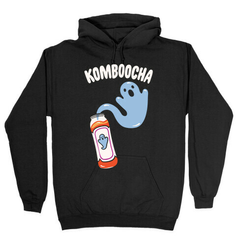 Komboocha Parody White Print Hooded Sweatshirt