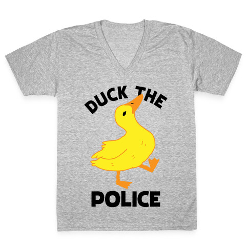 Duck the Police V-Neck Tee Shirt
